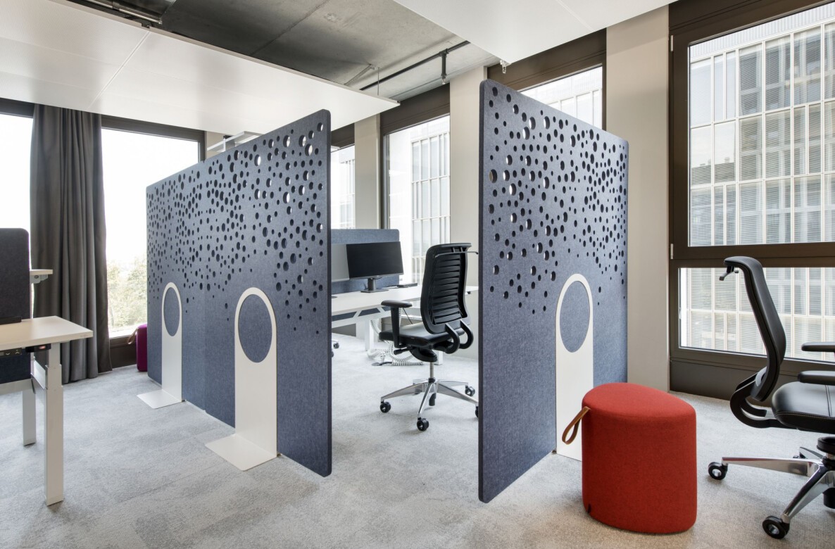 Mobilier acoustique Cone par Flexxica